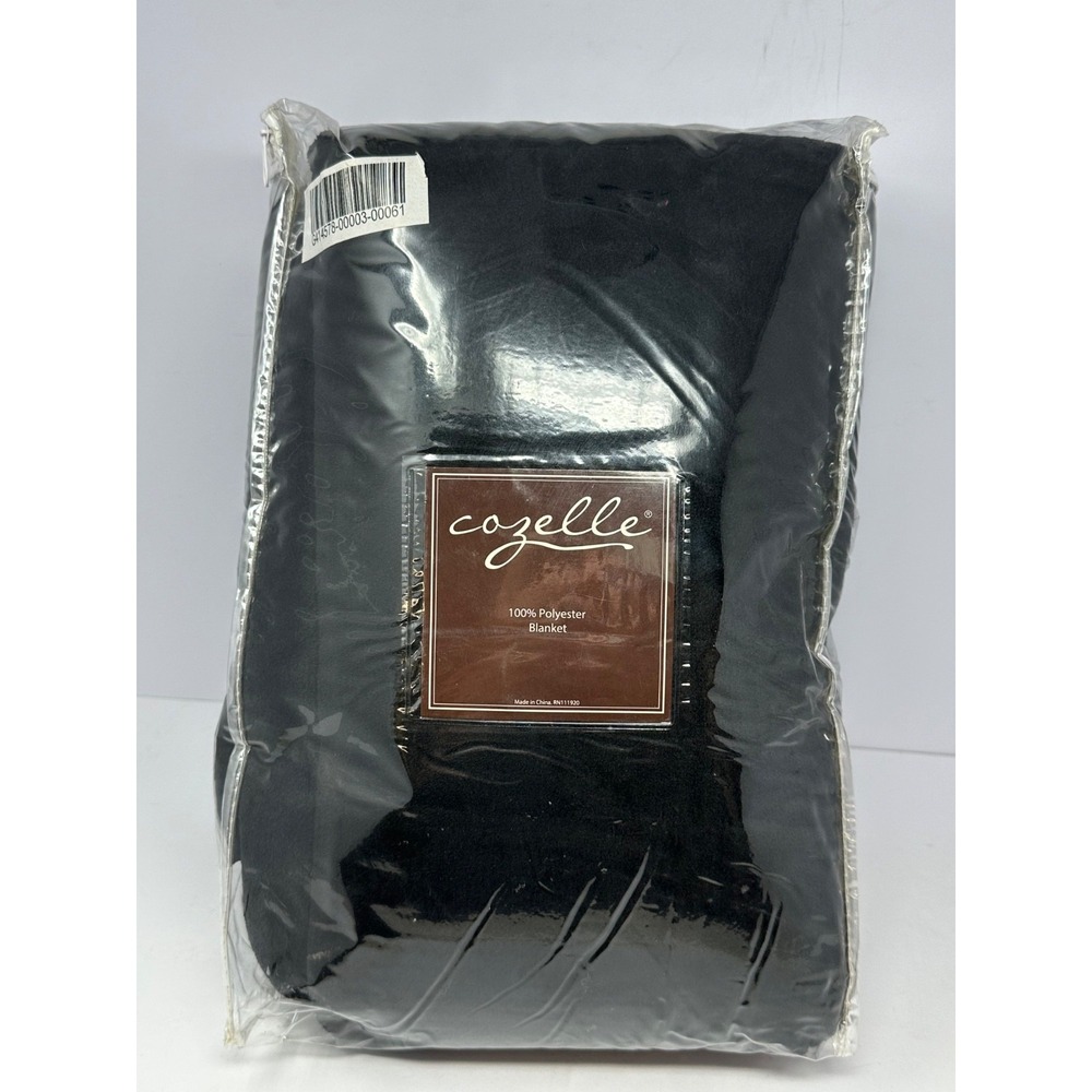 NEW! Cozelle Black Plush Soft King Size Blanket BedSpread